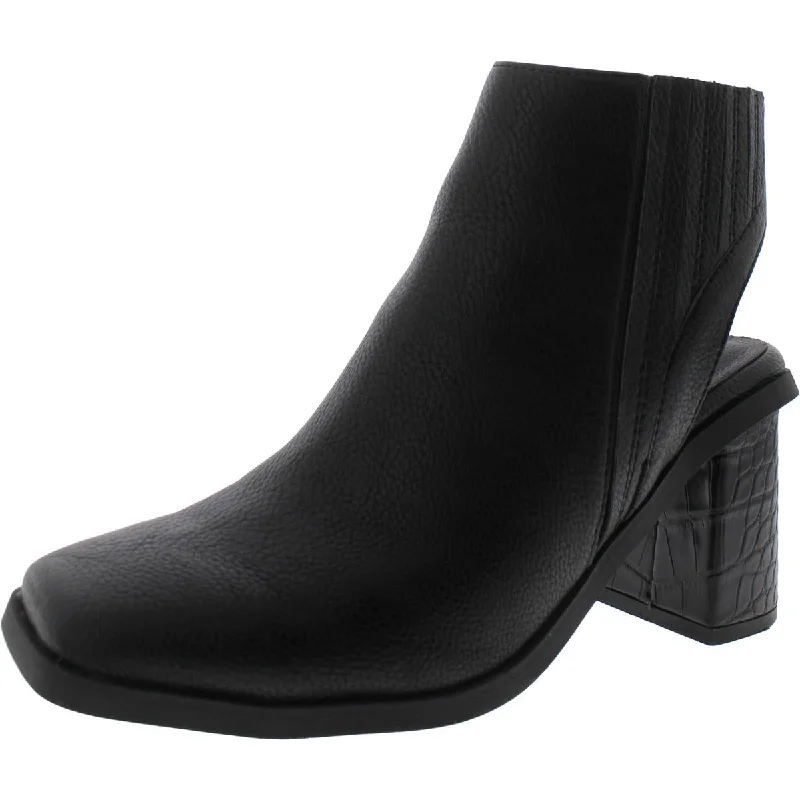 Contemporary Casual Footwear Yellow Box Womens Millar Faux Leather Square Toe Booties