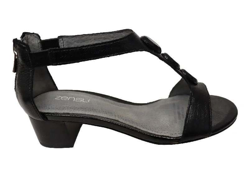 Women's Flats Sale Zensu Tasha Womens Comfortable Leather Low Heel Sandals