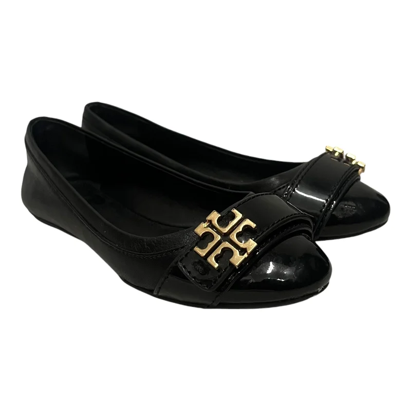 TORY BURCH/Flat Shoes/US 4.5/Leather/BLK/