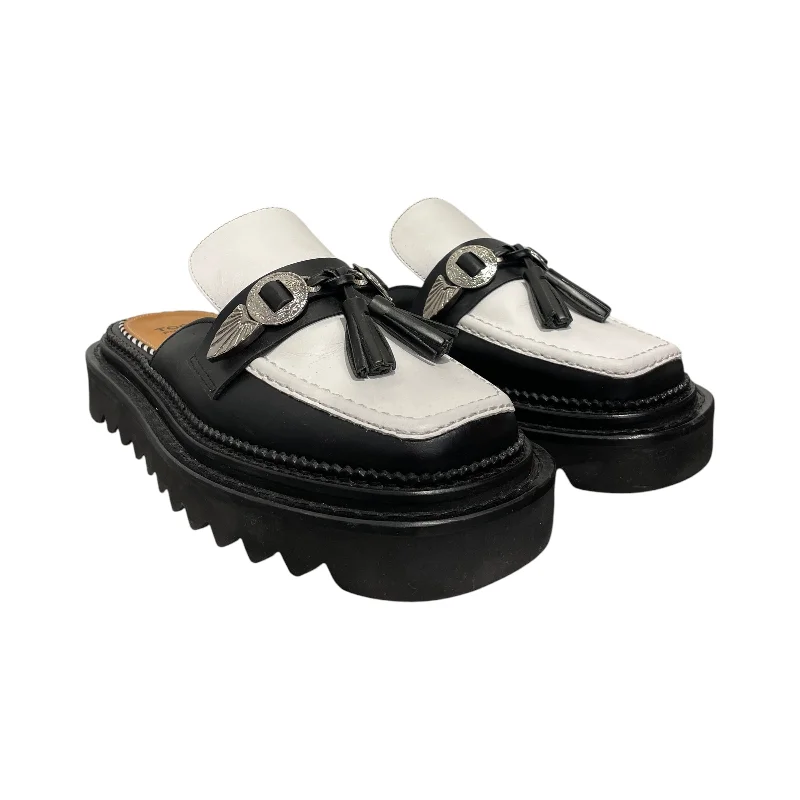 TOGA PULLA/Flat Shoes/EU 38/Faux Leather/BLK/Tassel mules(Includes Box)