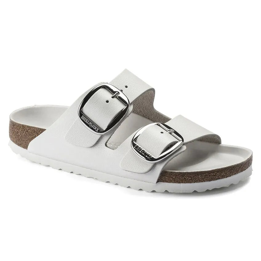 Comfortable Motion Flexible Shoes Arizona Big Buckle Regular - White