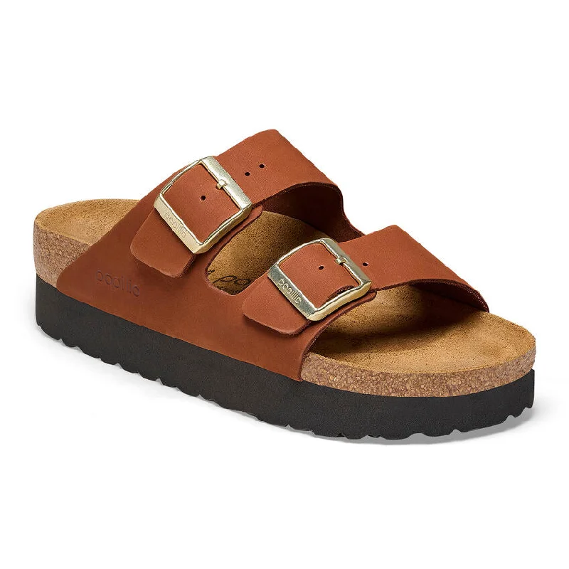 Premium Boots Discounts Birkenstock Arizona Platform Pecan Nubuck Women's