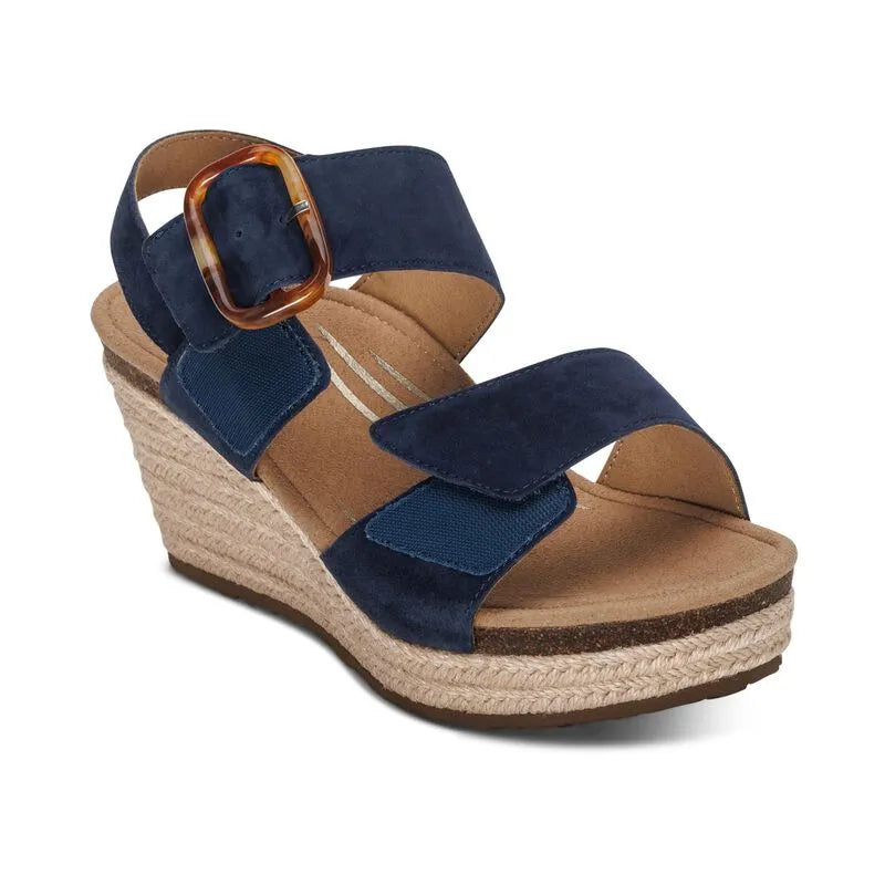 Formal Shoes Deals Ashley Arch Support Wedge - Navy