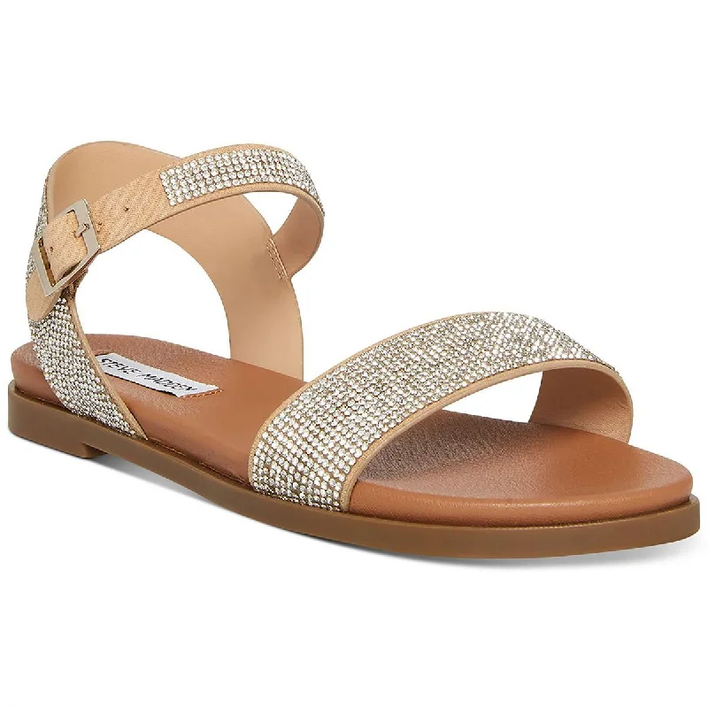 Women's Flats Sale Dina Womens Rhinestone Open Toe Slingback Sandals