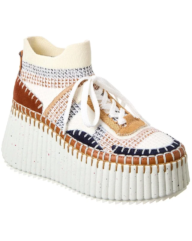 Luxury Shoes Clearance Chloé Nama Knit Platform Sneaker