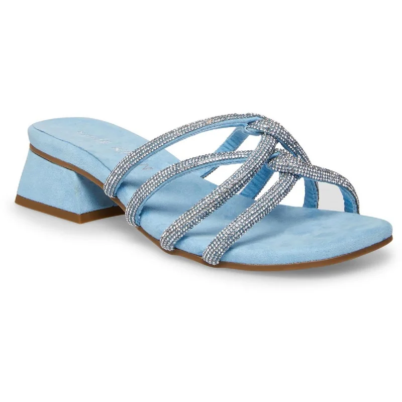 Stylish Looks Nikole Womens Glitter Slide Sandals