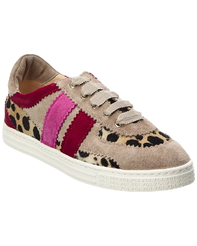 All-Season Shoes Deal Agl Leda Suede & Haircalf Sneaker