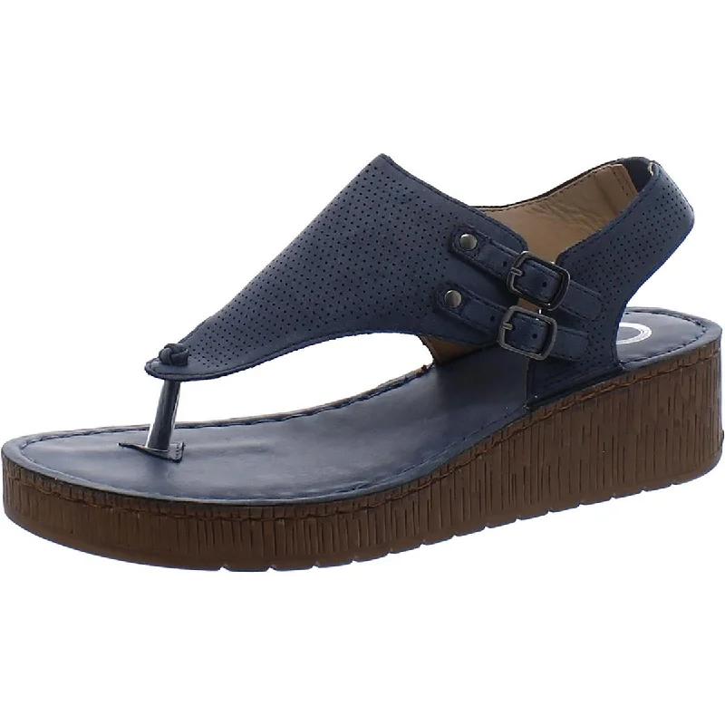 Soft Cushion Shoes Discount Womens Faux Leather Almond toe Thong Sandals