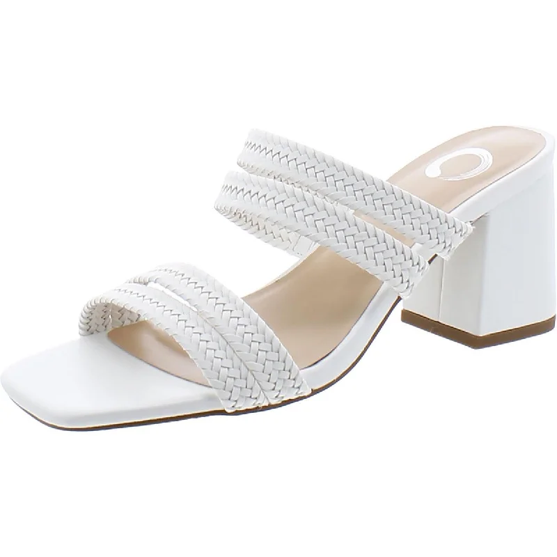 Water-Resistant Shoes Sale Womens Braided Faux Leather Slide Sandals