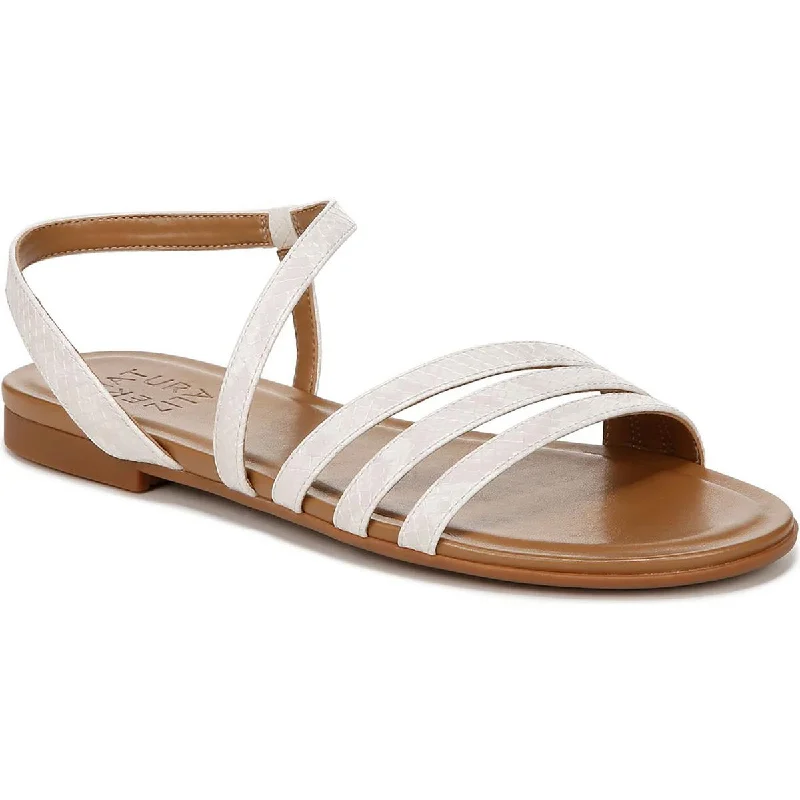 New Season Fashion Preview Sale SALMA Womens Faux Leather Strappy Flatform Sandals