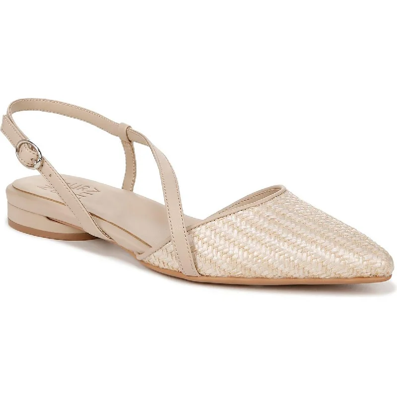 Womens Woven Flat Slingbacks