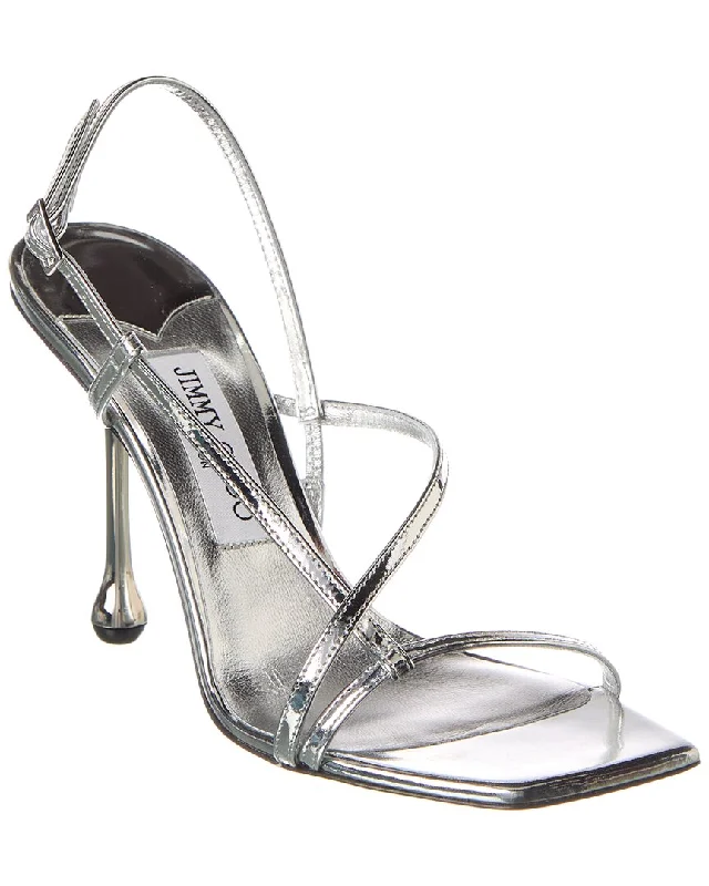 Trendy Footwear Sale Jimmy Choo Etana 95 Leather Sandal