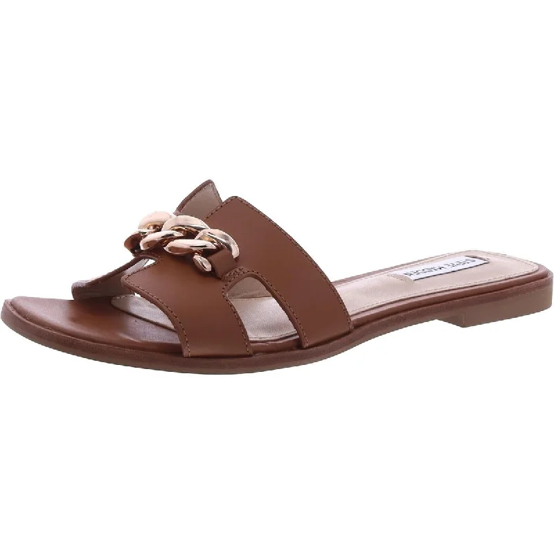 Low Price Special Harkin Womens Leather Chain Slide Sandals