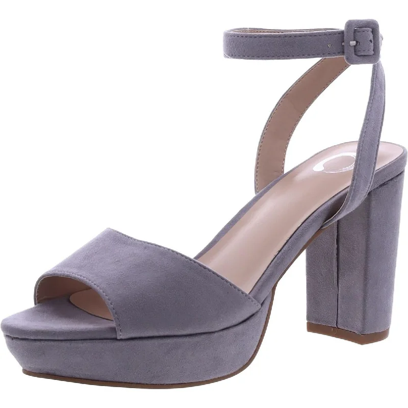 Urban Elegance Deals Womens Faux Suede Buckle Ankle Strap