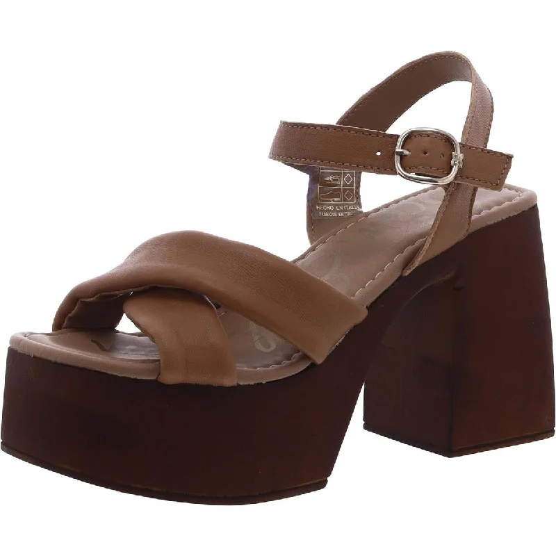 Street Chic Discounts Womens Leather Ankle Strap Platform Sandals
