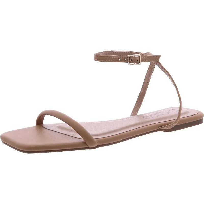 Vibrant Style Promotions Womens Faux Leather Adjustable Flatform Sandals