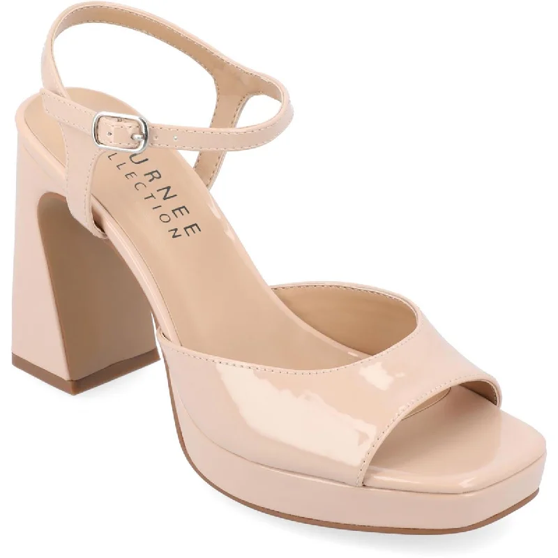 Feminine Luxe Style Sale Ziarre Womens Patent Ankle Strap Platform Sandals