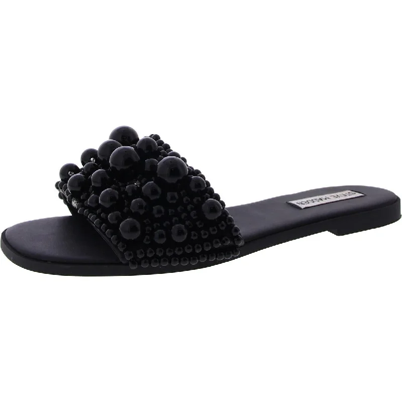 Hot Sale Womens Embellished Flat Slide Sandals