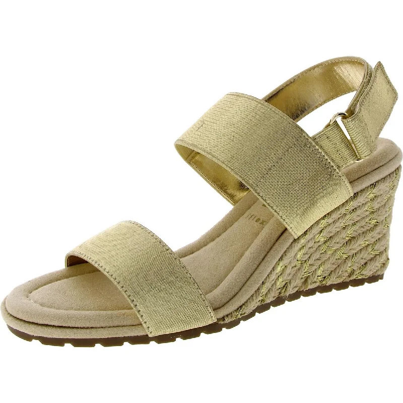 Breathable Flats Offers Silvy Womens Slingback Ankle Strap Wedge Sandals