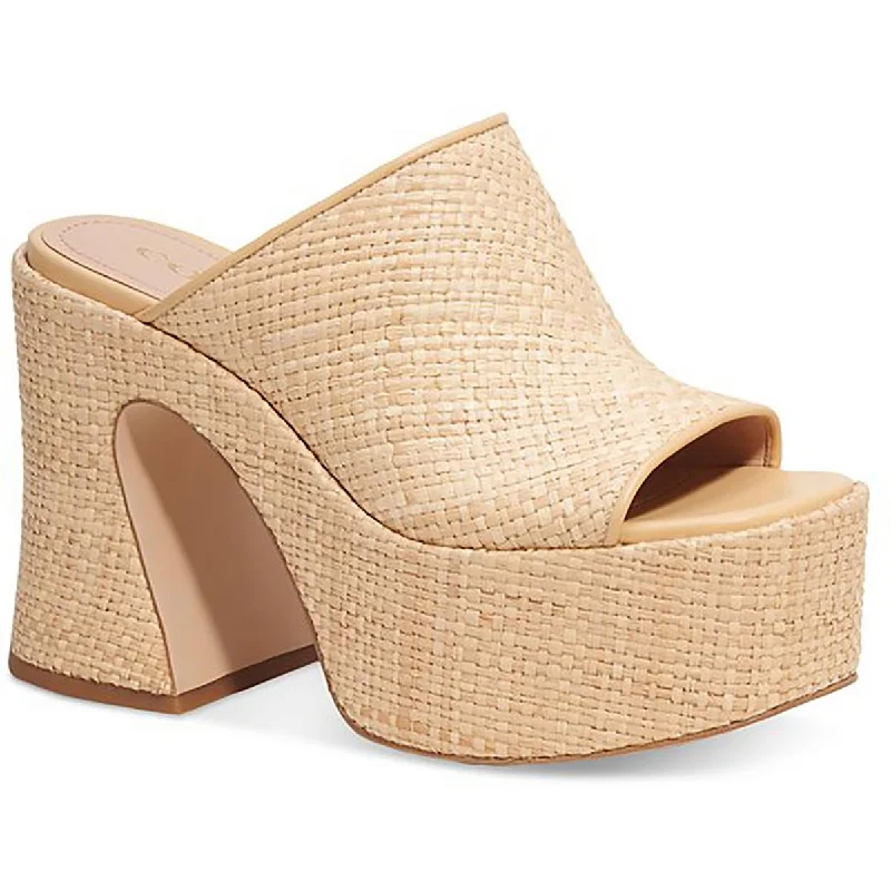 Casual Chic Deals Womens Mules Square Open Toe Platform Sandals
