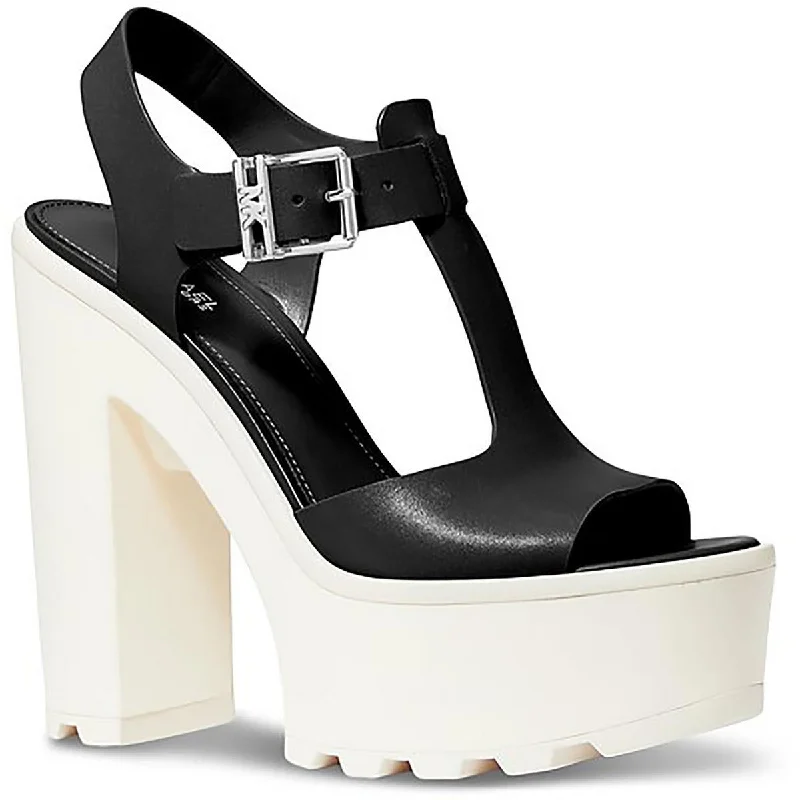 On-Trend Fashion Offers Sinead High Heel Womens Viscose Open Toe Ankle Strap