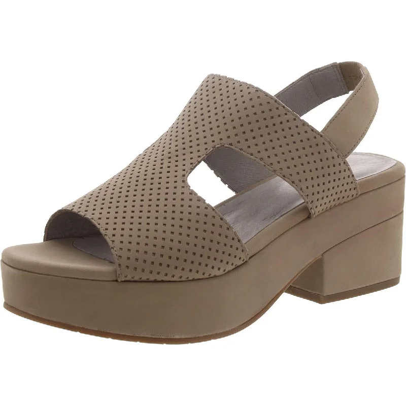 Urban Style Promotions Womens Leather Cut-Out Block Heel