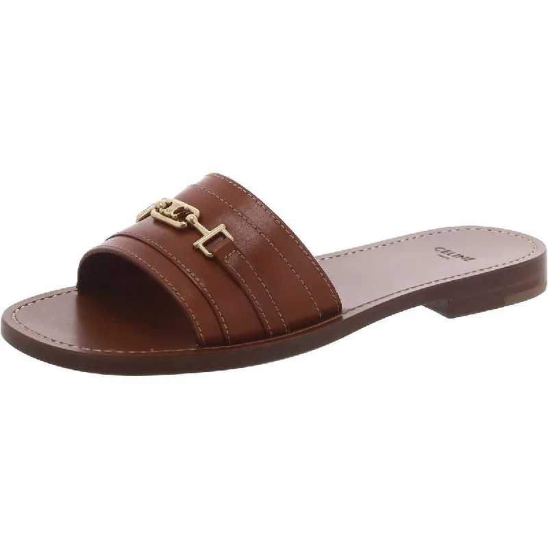 Romantic Fashion Discounts Triomphe Slide Womens Embellished Flat Slide Sandals