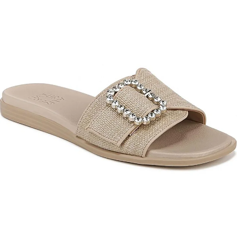 Chic And Edgy Olivia Womens Open Toe Slip On Slide Sandals