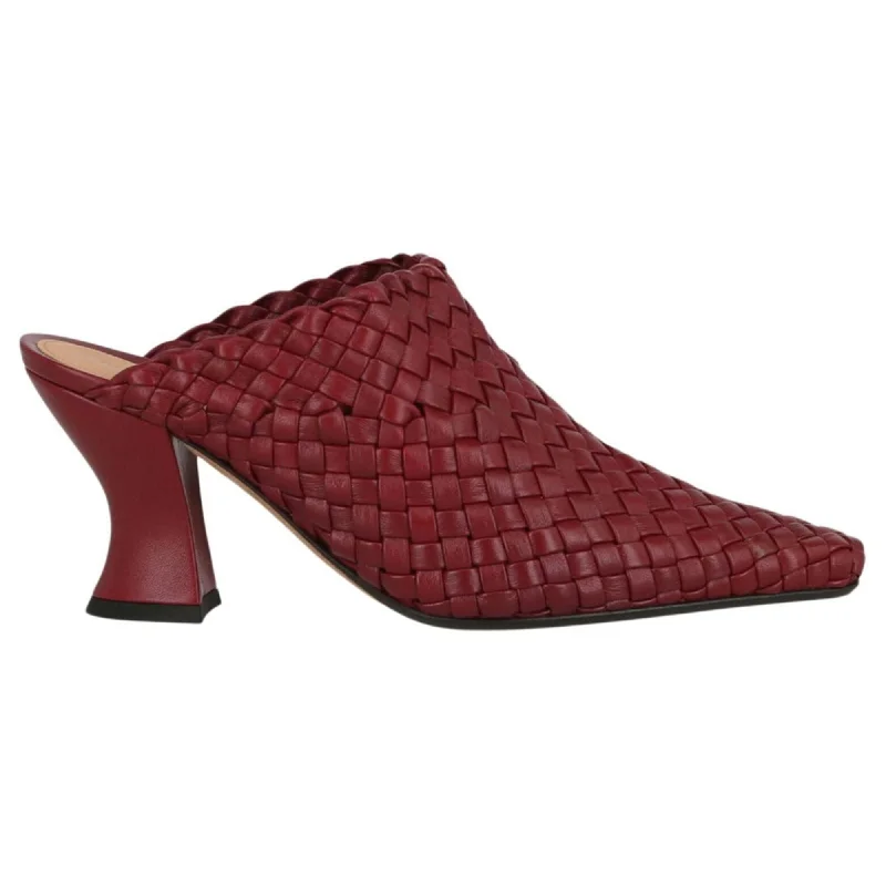 Women's Bold Fashion Shoes Bottega Veneta Intrecciato Leather Mules