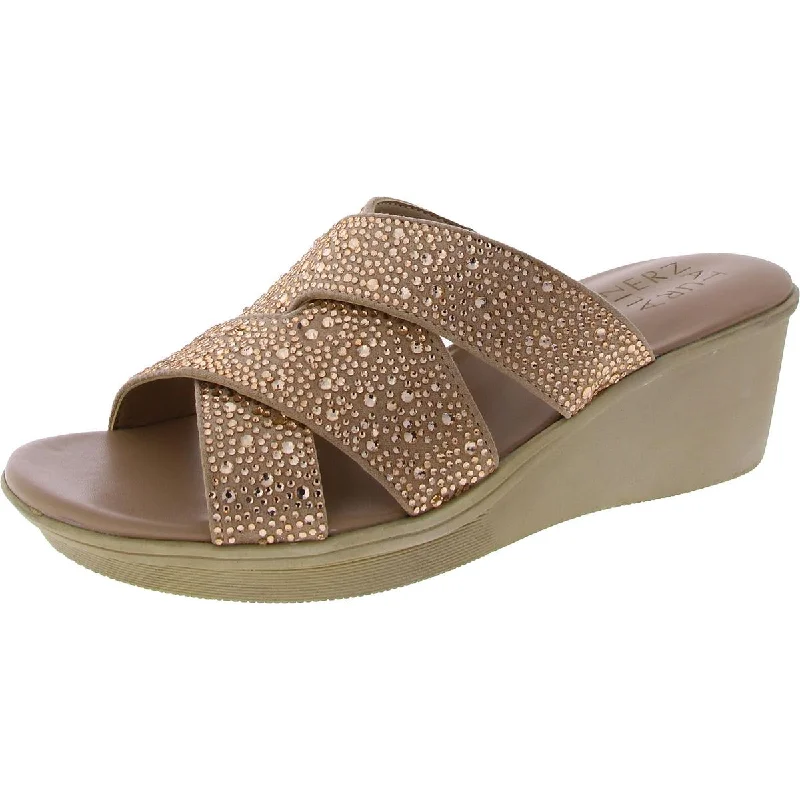 Big Discounts Rowena 2 Womens Embellished Slide Wedge Sandals