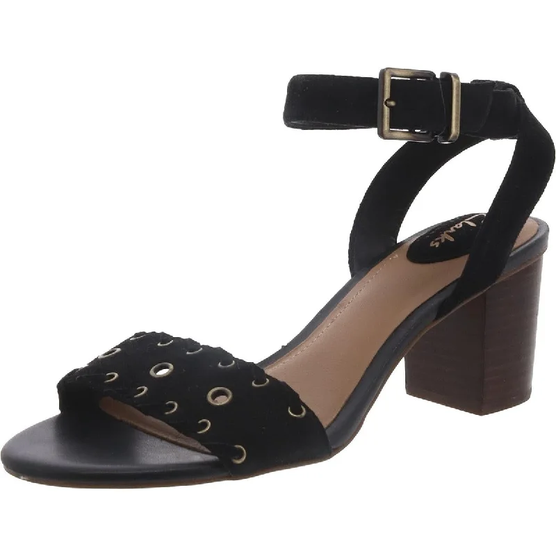 Chic Styles Ralene Sheen Womens Open Toe Slingback Block Heel