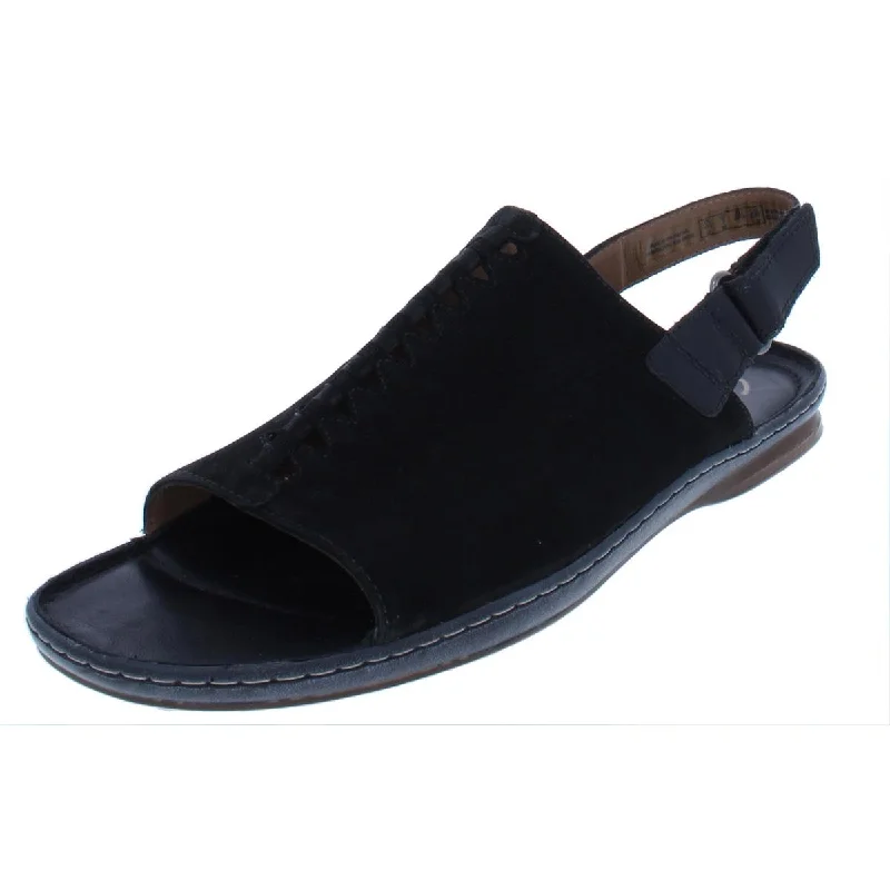 Holiday Glam Sarla Forte Womens Nubuck Open Toe Flat Sandals