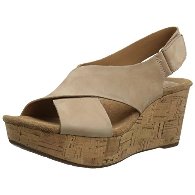 Best-Sellers Caslynn Shae Womens Faux Suede Criss-Cross Wedges