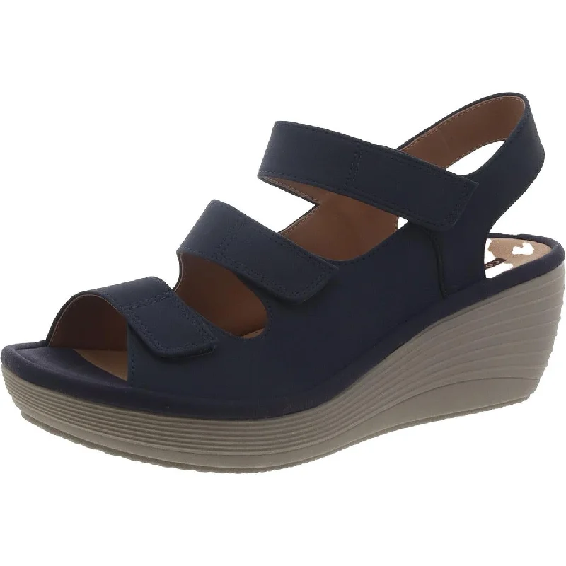 Fashion-Forward Reedly Juno Womens Nubuck Platforms Wedges
