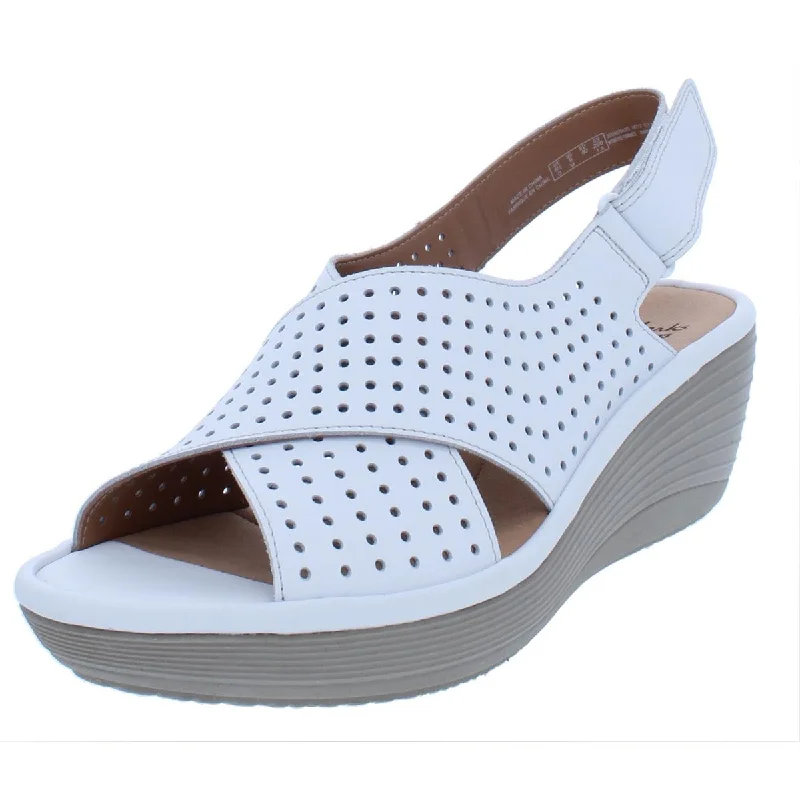 Clearance Event Reedly Variel Womens Perforated Slingback Wedge Sandals