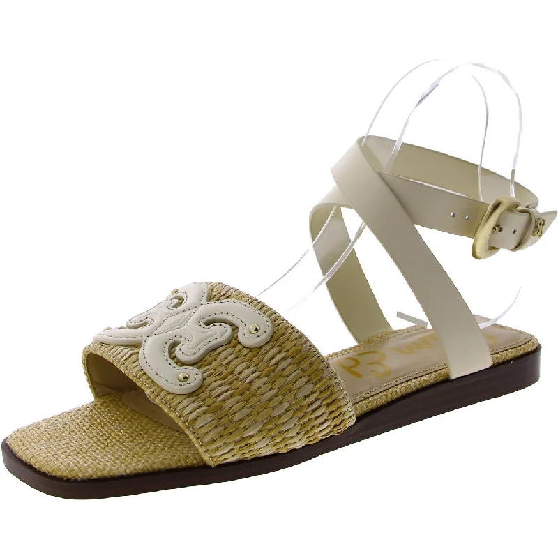Comfort Meets Fashion Ilsie Womens Leather Square Toe Ankle Strap