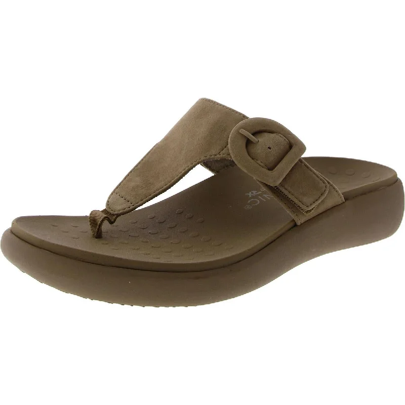 Chic Trends Unveiled Activate Womens Suede Thong Slide Sandals