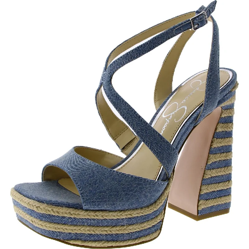 Bid Farewell To The Old Season DOSIA 2 Womens Denim Espadrille Platform Sandals