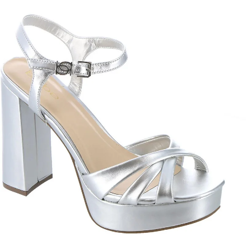 Hot Deals Inessa Womens Faux Leather Metallic Slingback Sandals