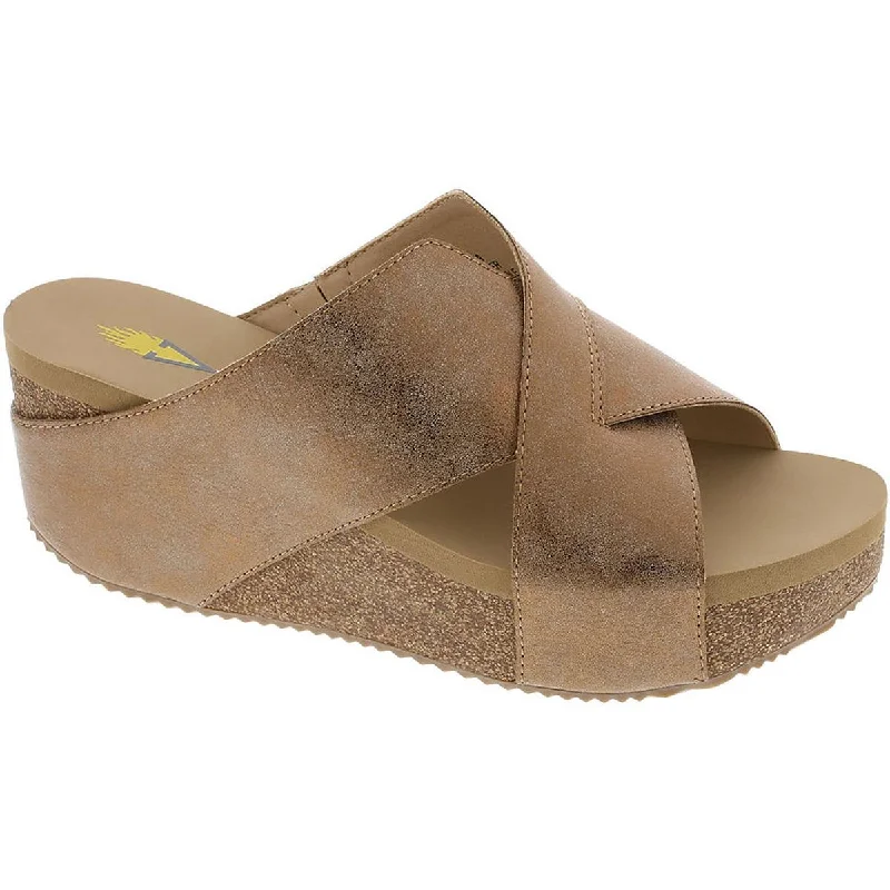 Flash Sales Firefly Womens Metallic Slip-On Wedge Sandals