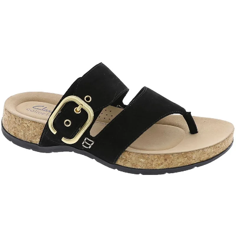 Romantic Chic Deals Reliegh Park Womens Leather Flip-Flop Thong Sandals