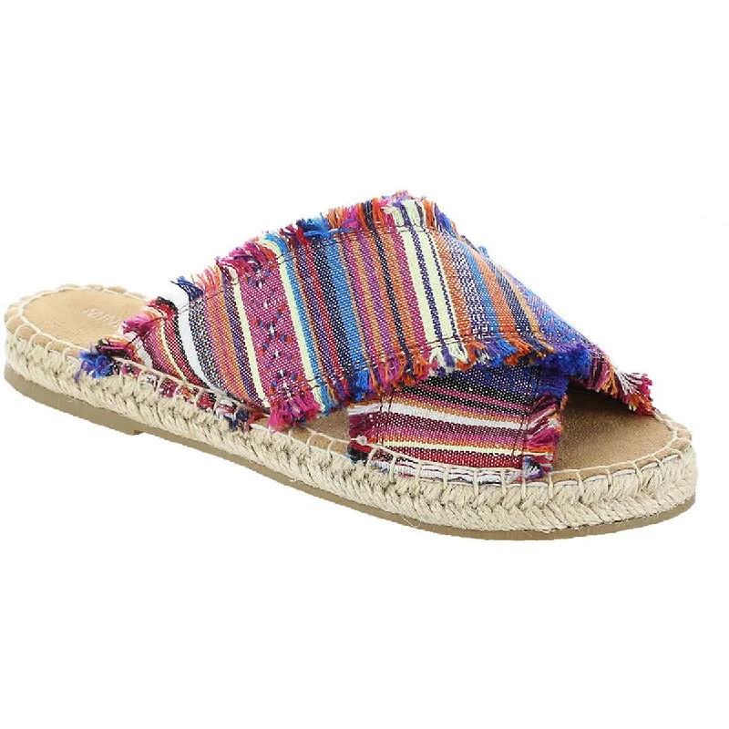 Bold Fashion Sales Pepper Womens Canvas Fringe Slide Sandals