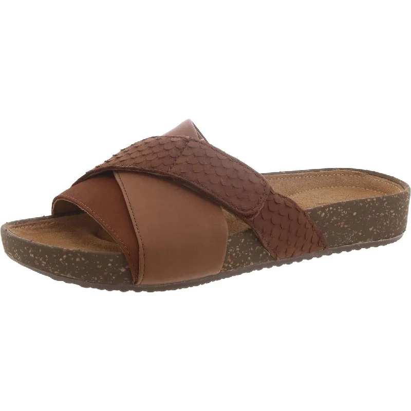 Fashionable Casual Shoes Sale Rosilla Derby Womens Leather Crisscross Slide Sandals