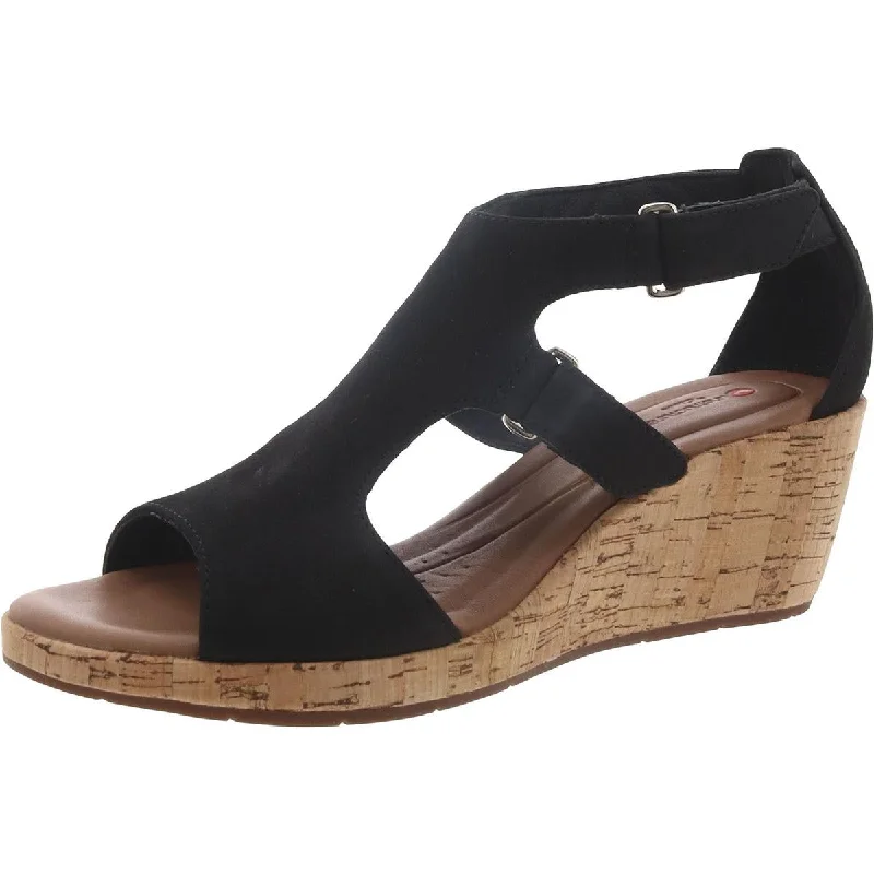 Statement Boots Offers Un Plaza Strap Womens Nubuck Adjustable Wedge Sandals