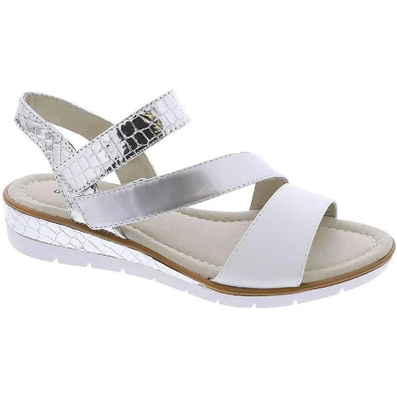Everyday Shoes Promotion Byblos Womens Leather Animal Print Slingback Sandals