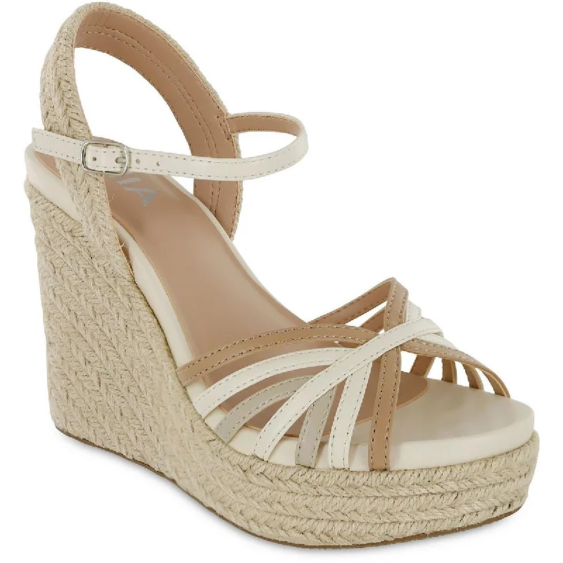 Must-Have Boots Sale ANJALLI Womens Faux Leather Round toe Wedge Sandals