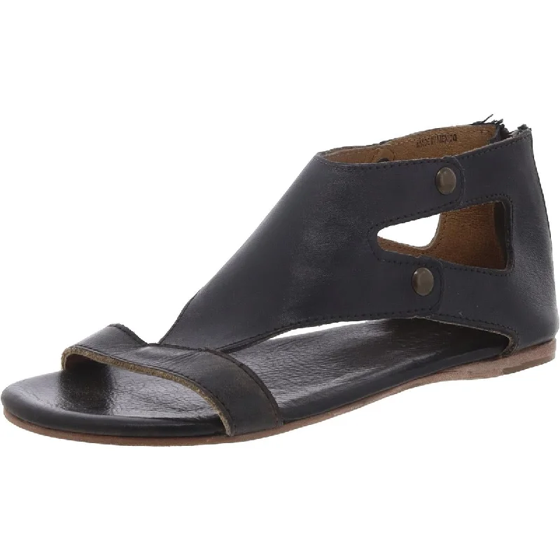 Limited-Time Shoe Deals Soto Womens Leather Studded T-Strap Sandals
