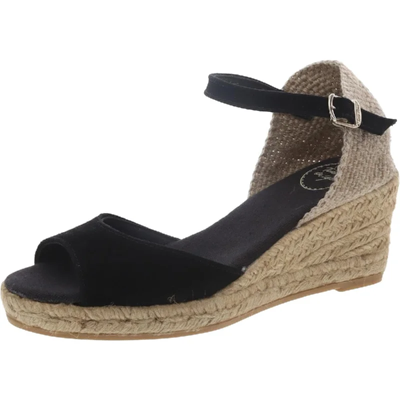 Premium Footwear Sale Womens Suede Ankle Strap Wedge Sandals
