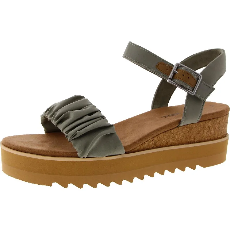 Comfortable Business Shoes Womens Open Toe Adjustable Wedge Sandals