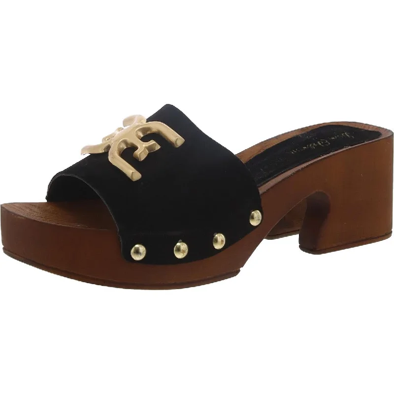 Comfortable Flat Feet Shoes Womens Suede Square Toe Block Heel